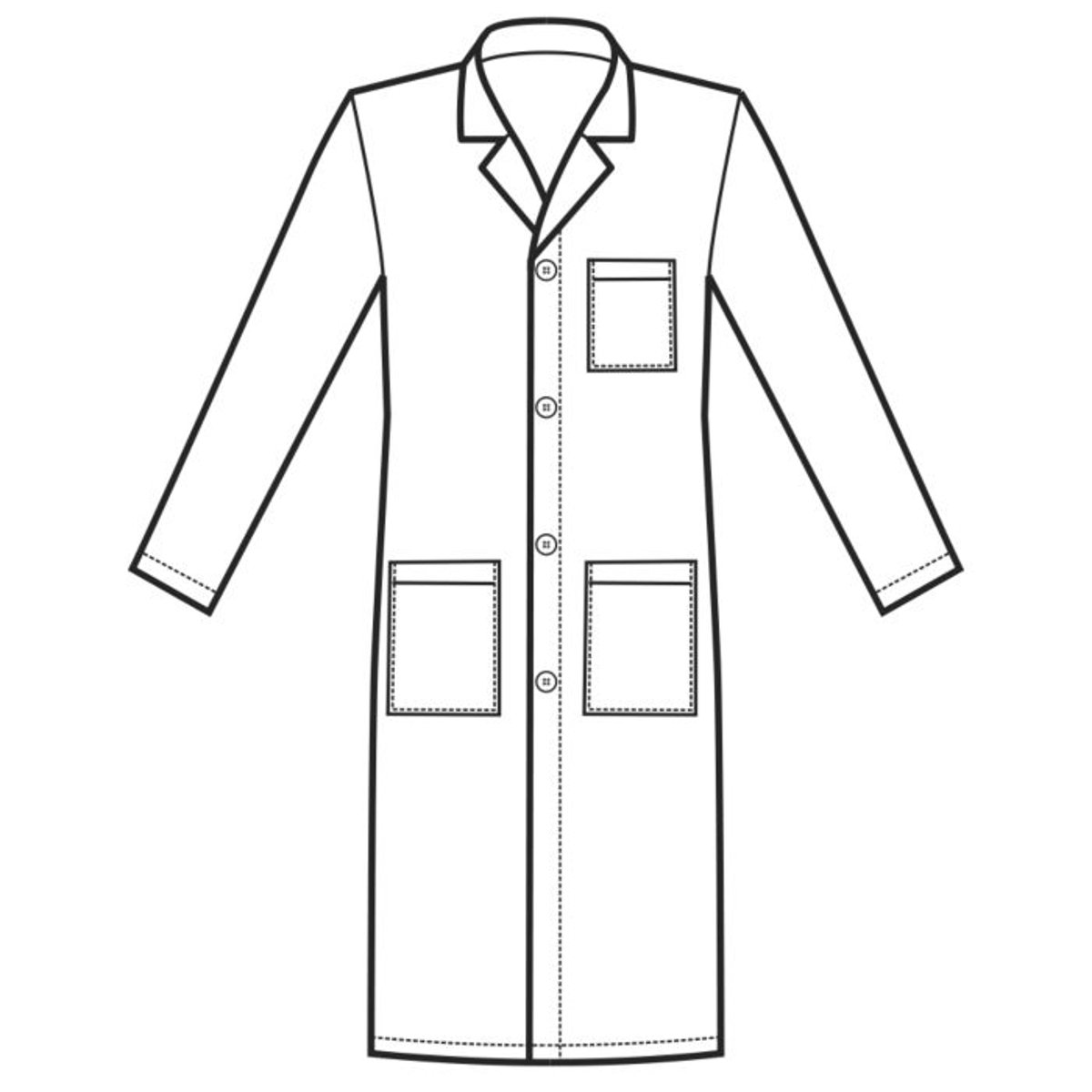 Camice Medico Uomo Manica Lunga 110 cm 190 g/m² con Tasche e Taschino al Petto thumbnail 3