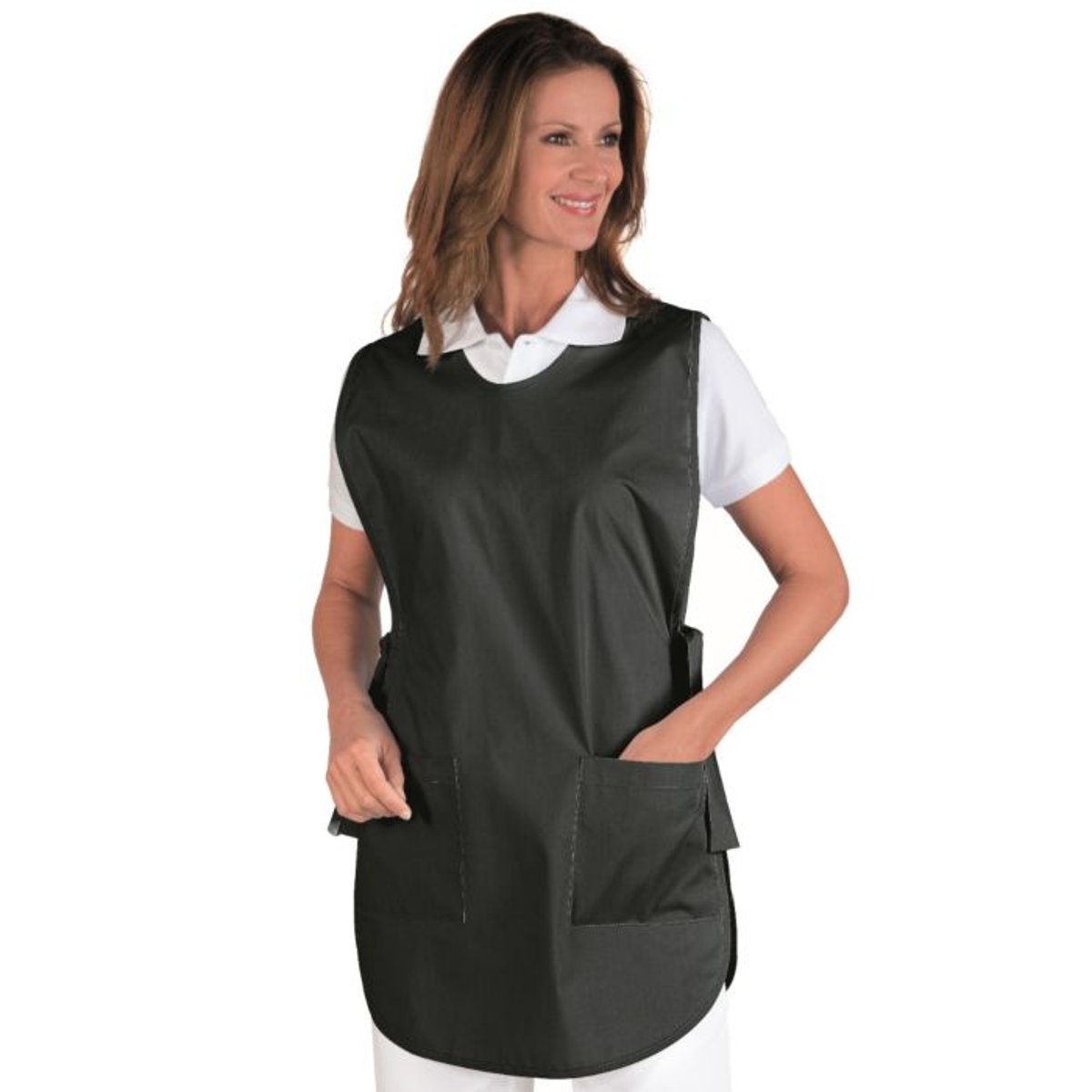 Poncho da Lavoro Unisex Isacco Senza Maniche con 2 Tasche e Lacci Laterali