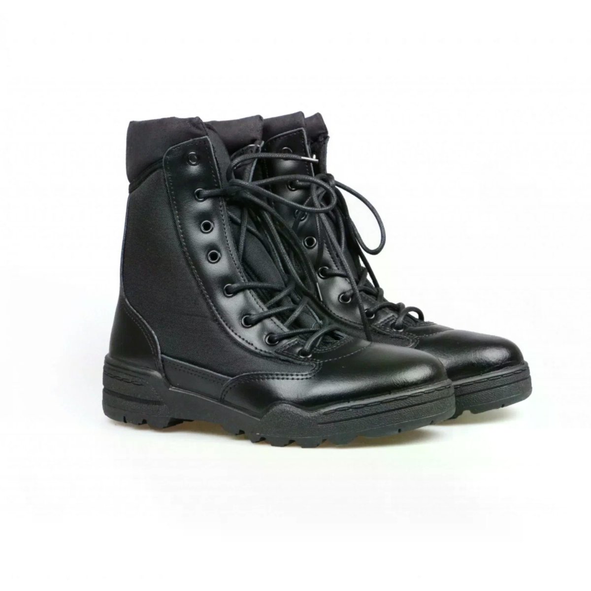 Anfibi Militari Vantech Neri in Pelle Leggeri e Antiscivolo Made in Italy thumbnail 2