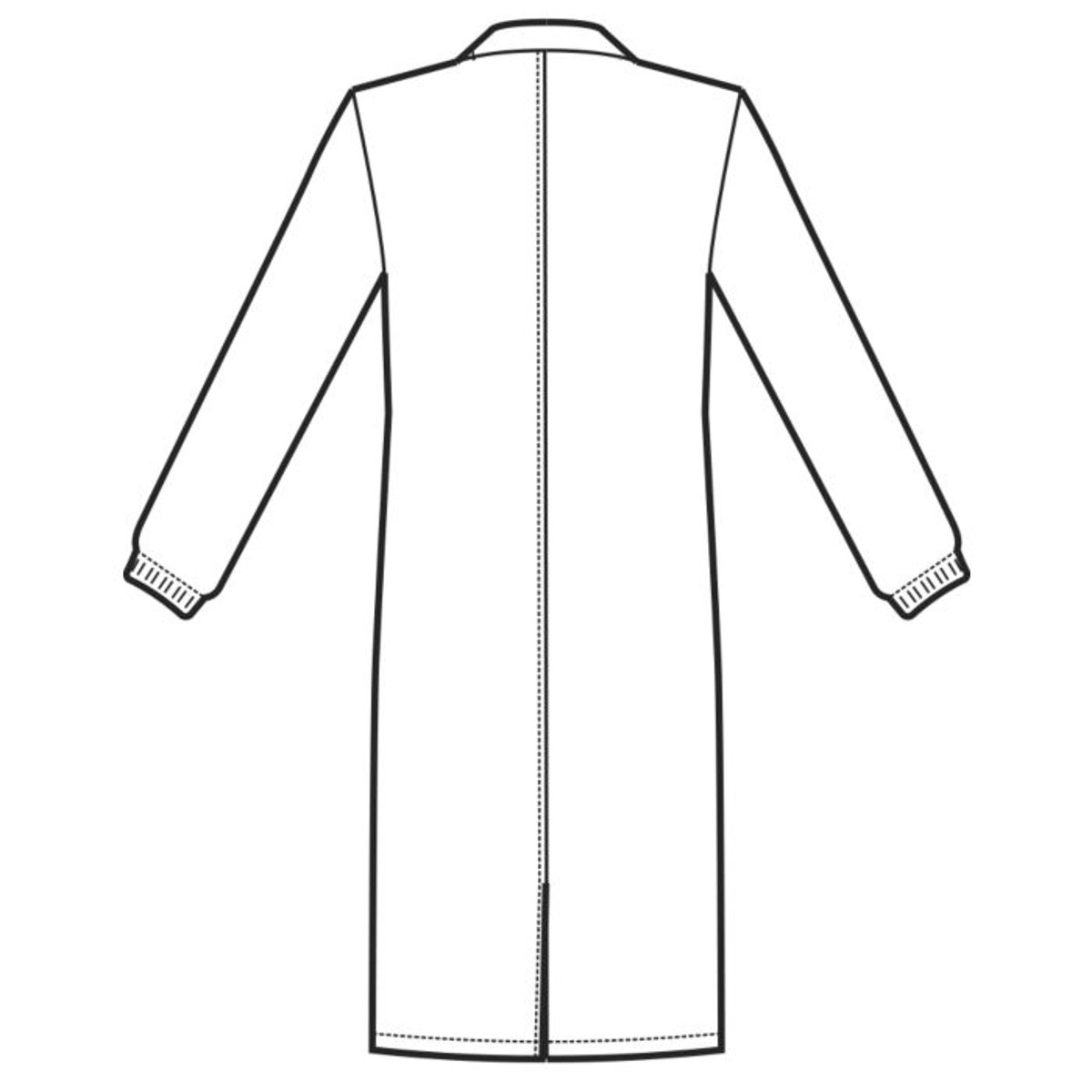 Camice da Laboratorio Uomo Isacco Manica Lunga 100 cm Antiacido con Bottoni a Pressione thumbnail 3