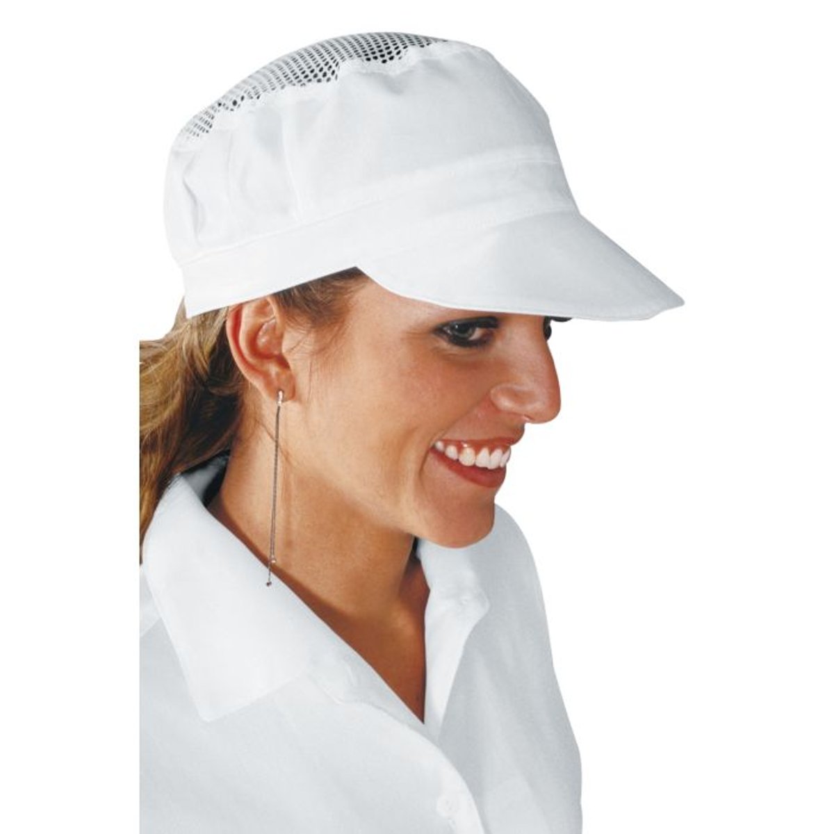 Cappello Charly Isacco con Rete Traspirante e Visiera Regolabile per Cucina e Ristorazione thumbnail 5