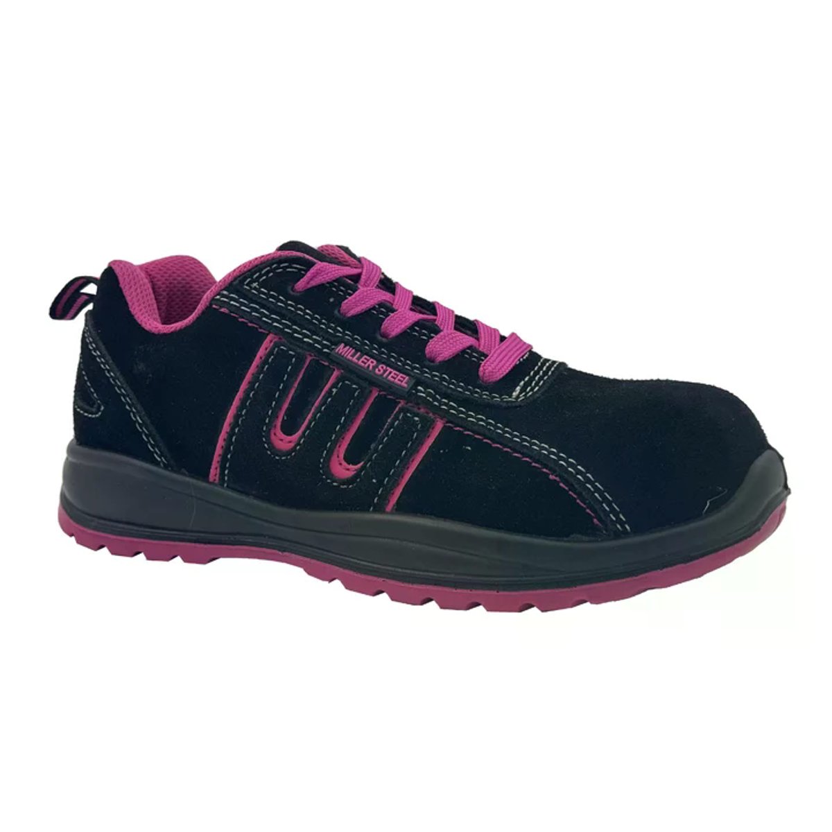 Scarpe Antinfortunistiche 1816 NERO/FUXIA S1P SRC Basse con Puntale in Alluminio