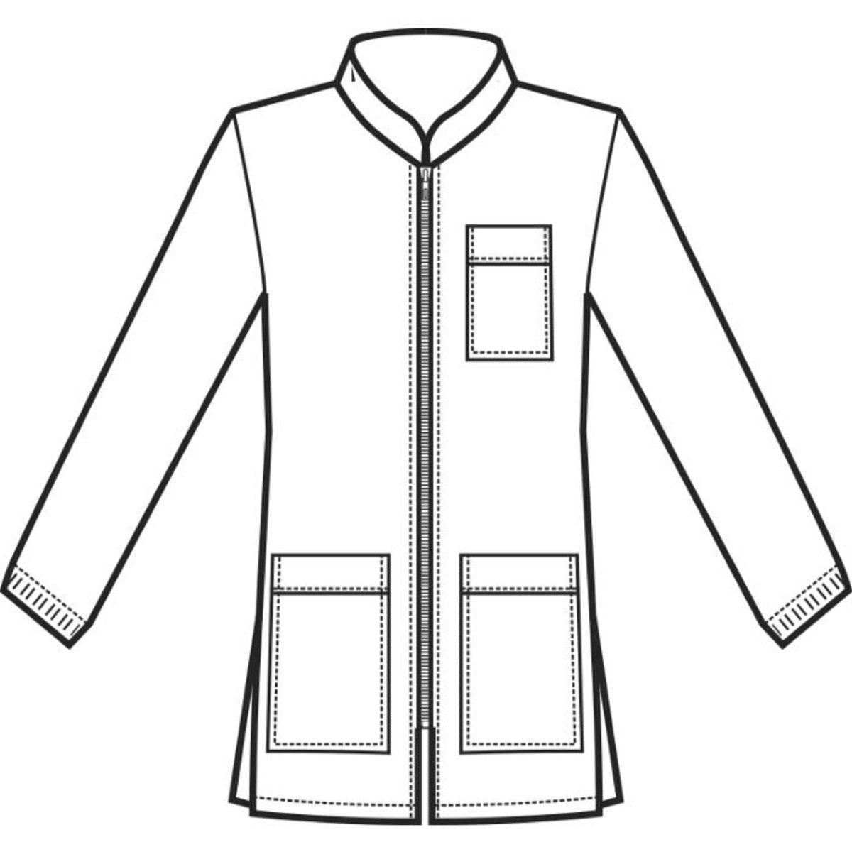 Casacca Sanitaria Samarcanda Isacco Unisex Mezza Manica Tecnostretch con Zip e 3 Tasche thumbnail 2