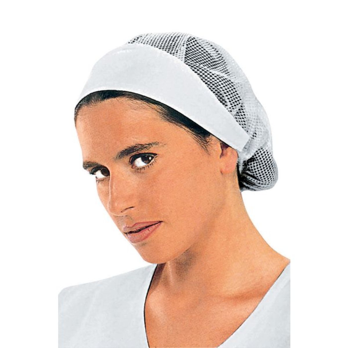 Cuffia Donna Isacco con Rete ed Elastico Regolabile per Alimentare, Cucina e Ristorazione
