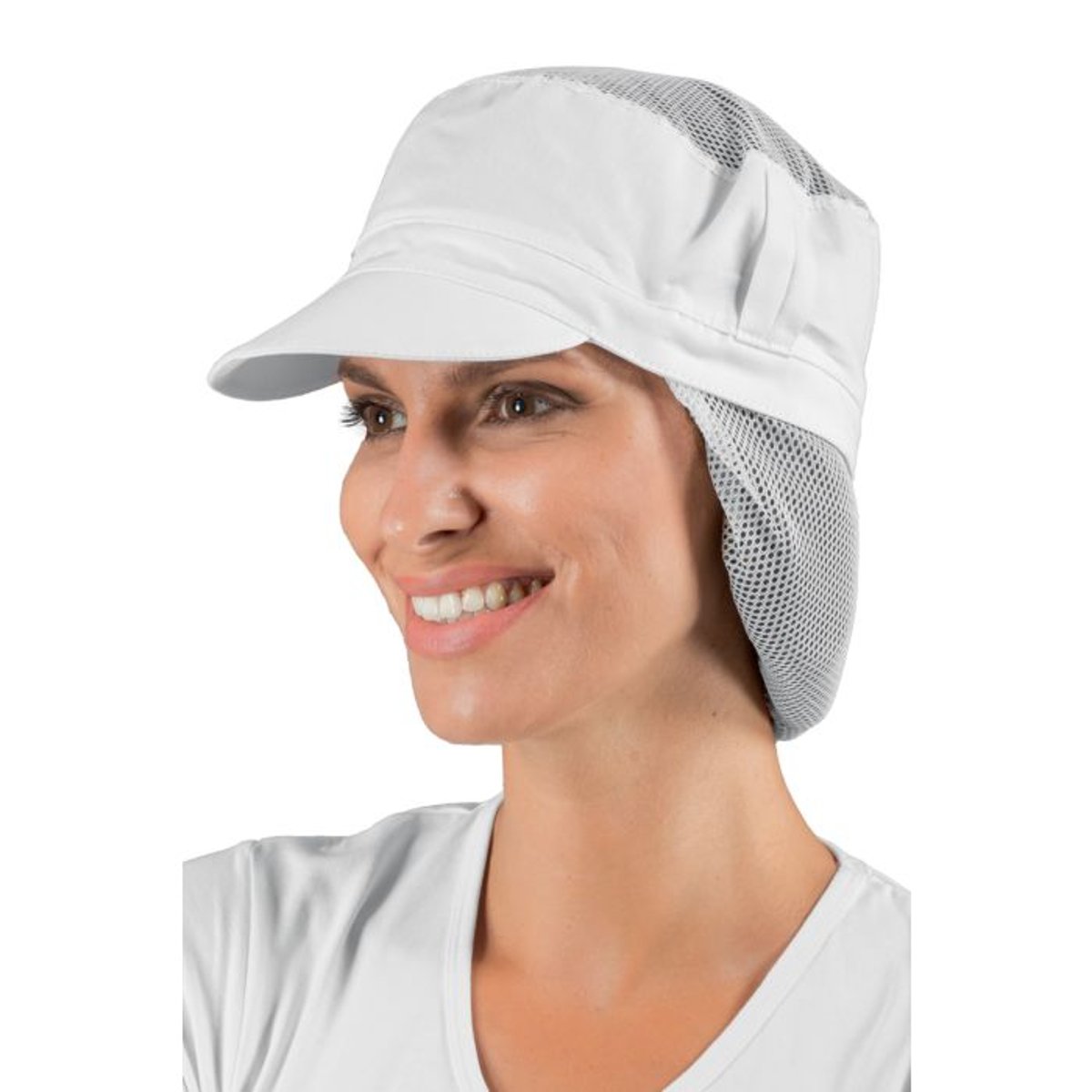 Cappello Charly Isacco con Rete Extra per Capelli, Visiera ed Elastico Regolabile