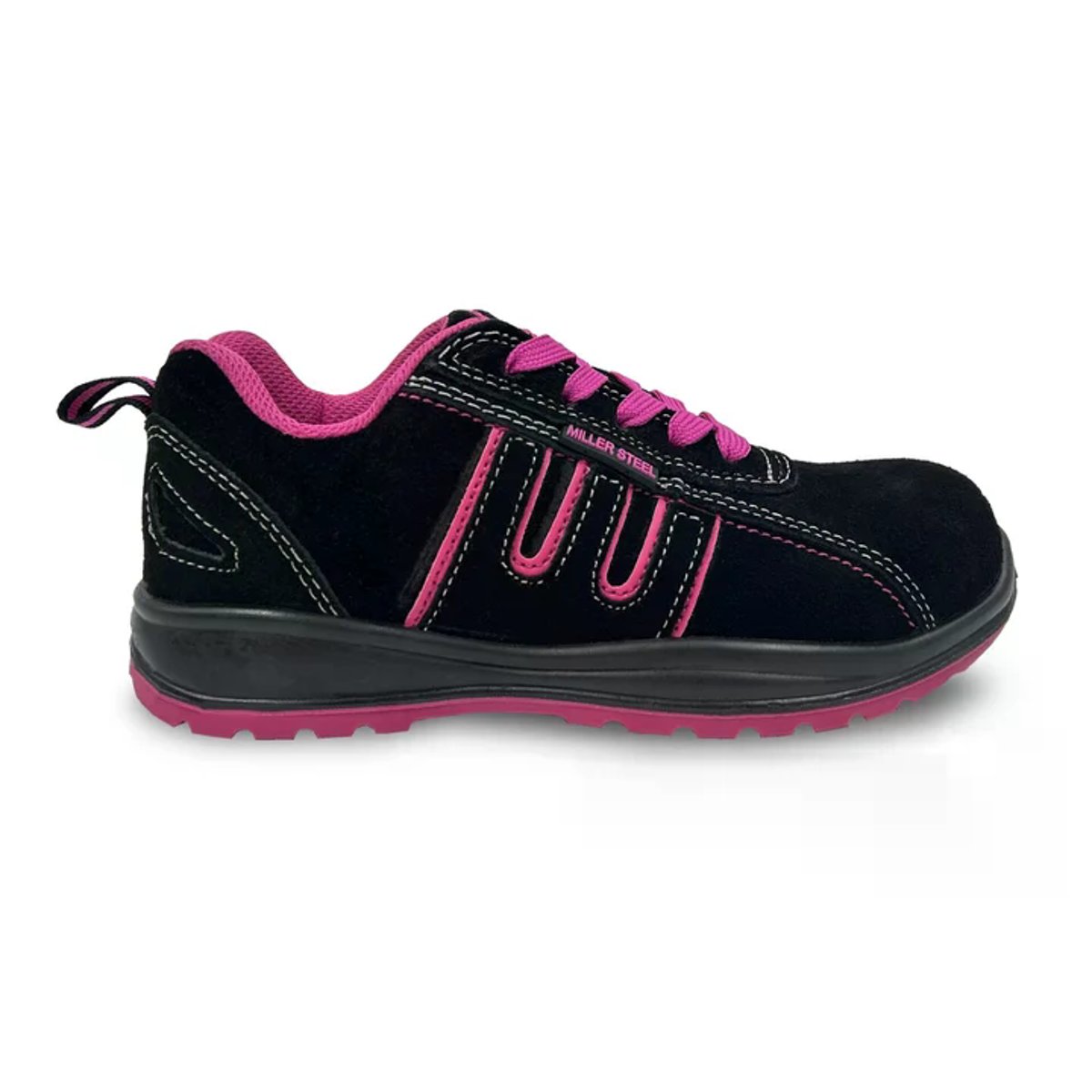 Scarpe Antinfortunistiche 1816 NERO/FUXIA S1P SRC Basse con Puntale in Alluminio thumbnail 5