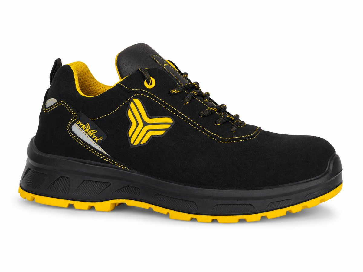 Scarpe Antinfortunistiche FLORIDA Nero/Giallo S1PS FO SR 0% Metal in Pelle Scamosciata thumbnail 2