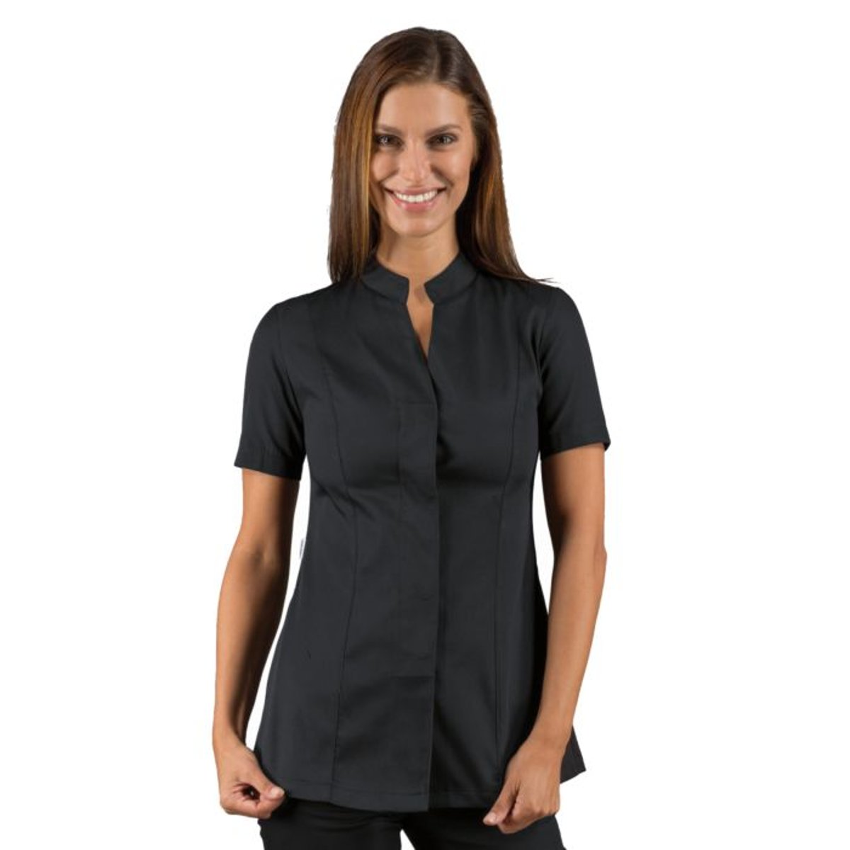 Casacca da Lavoro Donna Hibiscus Isacco Mezza Manica Bohème 180 g/m² con Bottoni a Pression