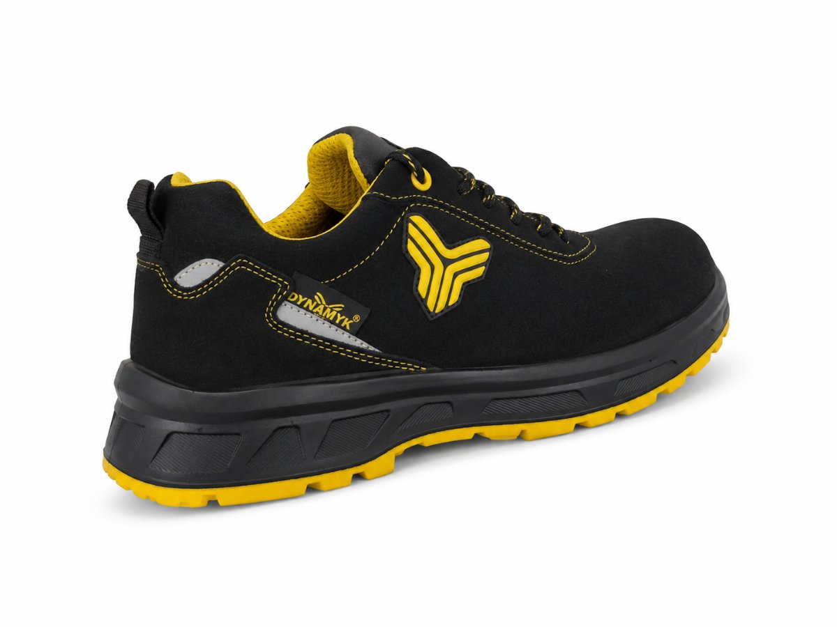 Scarpe Antinfortunistiche FLORIDA Nero/Giallo S1PS FO SR 0% Metal in Pelle Scamosciata thumbnail 3