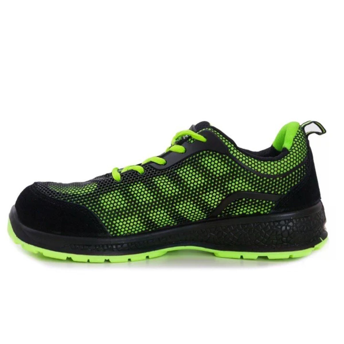 Scarpe Antinfortunistiche Estive 56294 BLACK GREEN S1P SRC Basse in Mesh con Puntale in Alluminio thumbnail 3