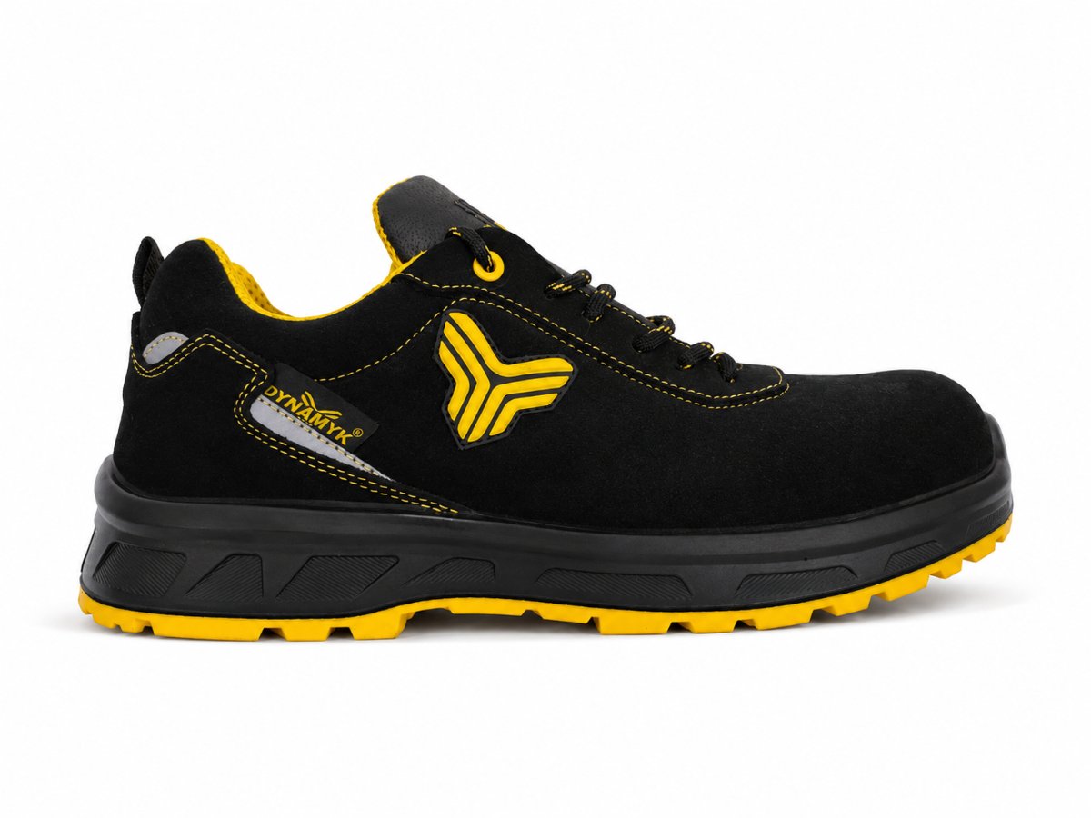 Scarpe Antinfortunistiche FLORIDA Nero/Giallo S1PS FO SR 0% Metal in Pelle Scamosciata thumbnail 7