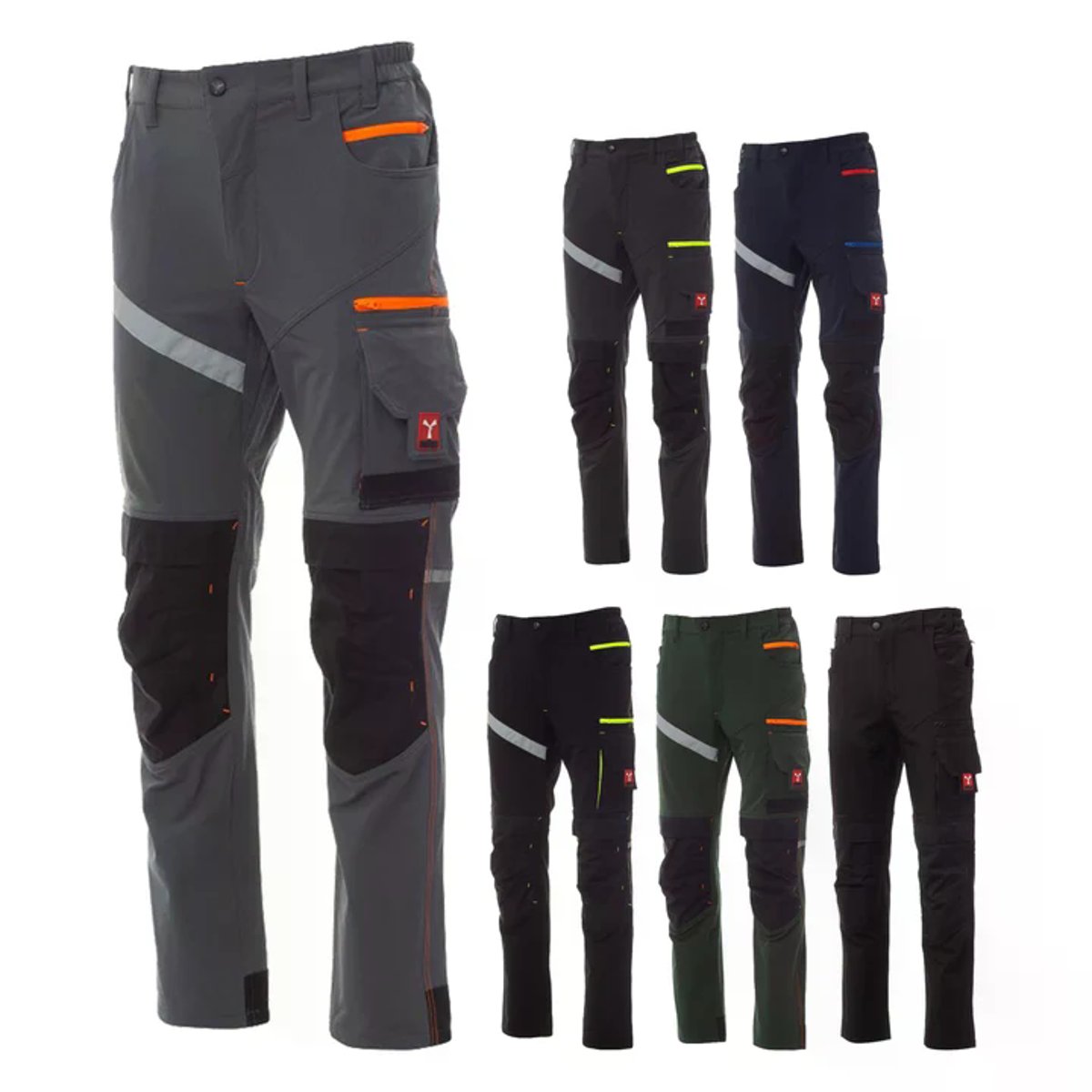 Pantalone da Lavoro NEXT 4W Unisex 4 Way Stretch Multistagione con Porta Ginocchiere