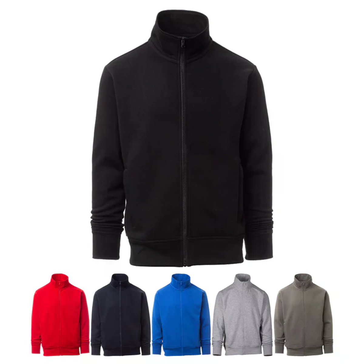Felpa Uomo Zip Intera HOOVER in Cotone Garzato