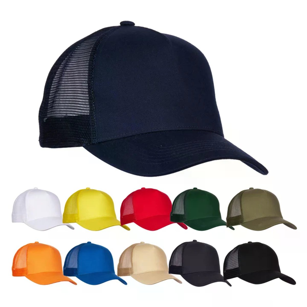 Cappellino KEY WEST Unisex 5 Pannelli in Cotone con Mesh Traspirante