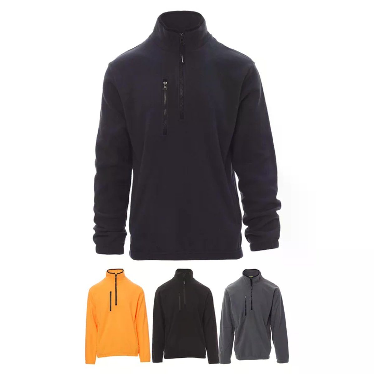Pile Uomo PIRENEI Mezza Zip con Tasche Payper