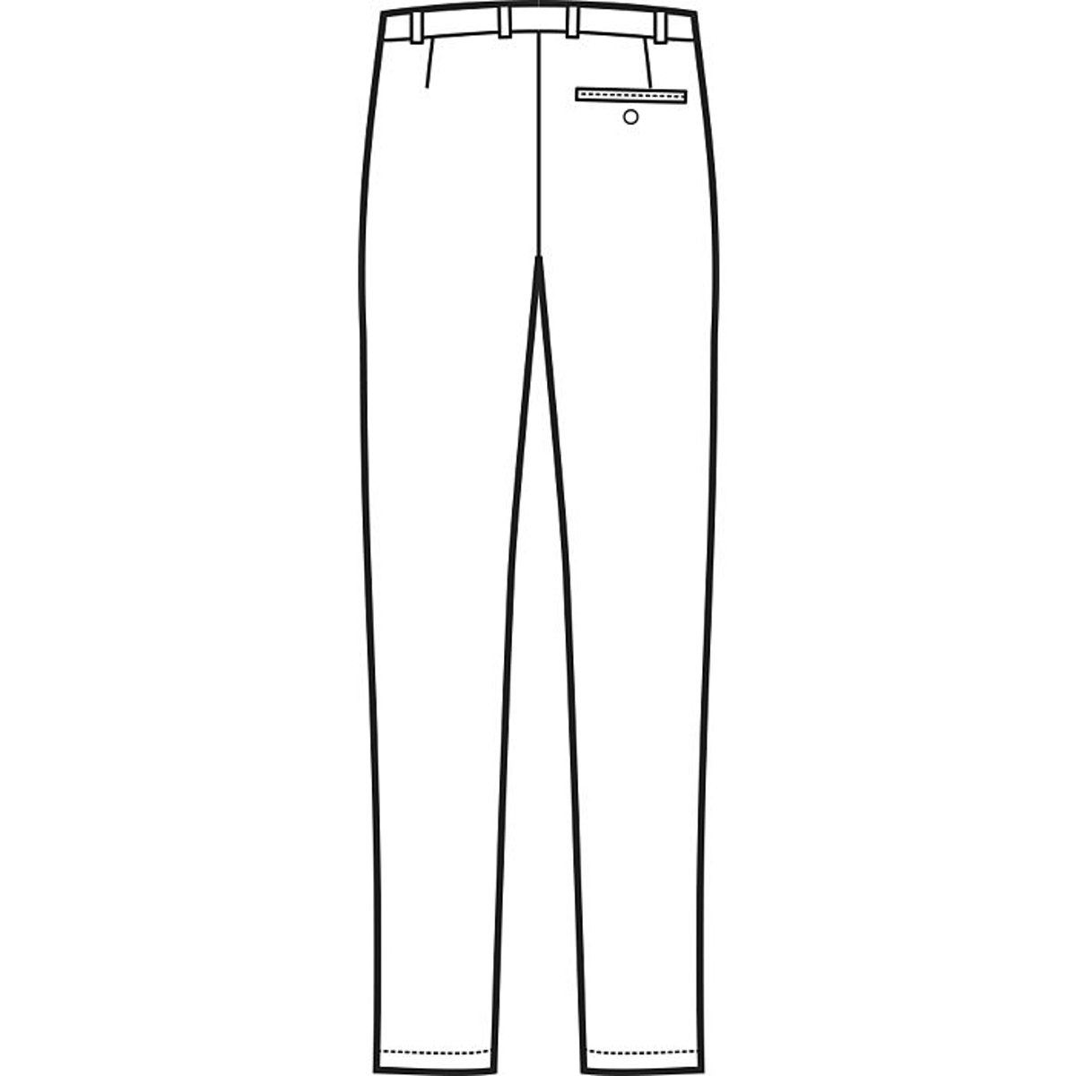 Pantalone da Cameriere Uomo Isacco Senza Pinces 170 g/m² con 3 Tasche fino alla Taglia 64 thumbnail 2