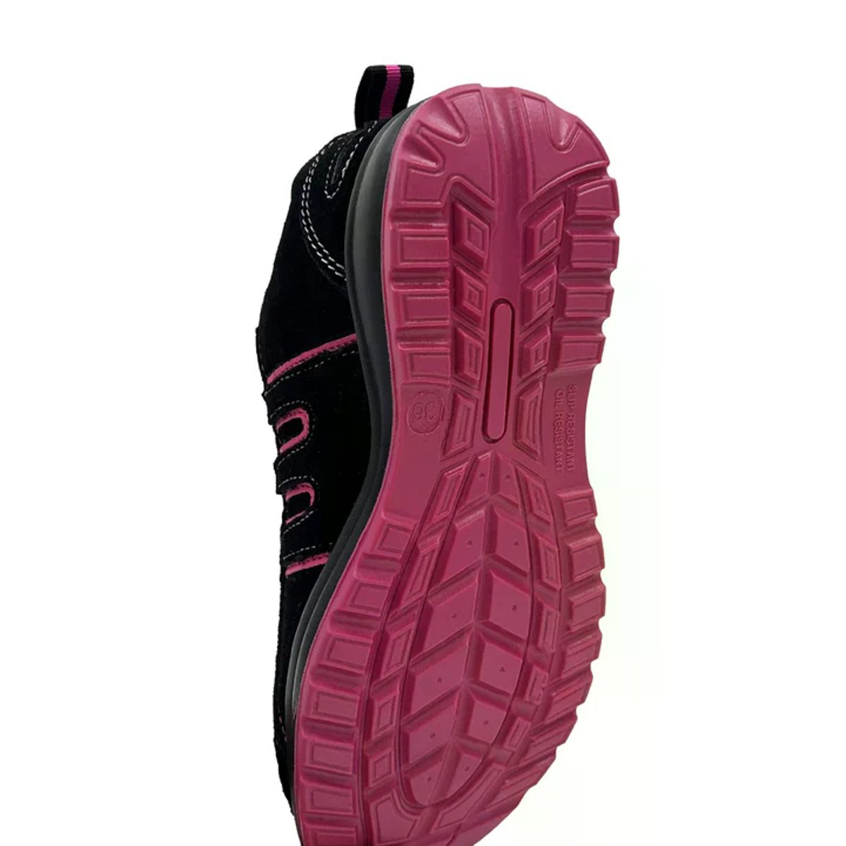Scarpe Antinfortunistiche 1816 NERO/FUXIA S1P SRC Basse con Puntale in Alluminio thumbnail 2