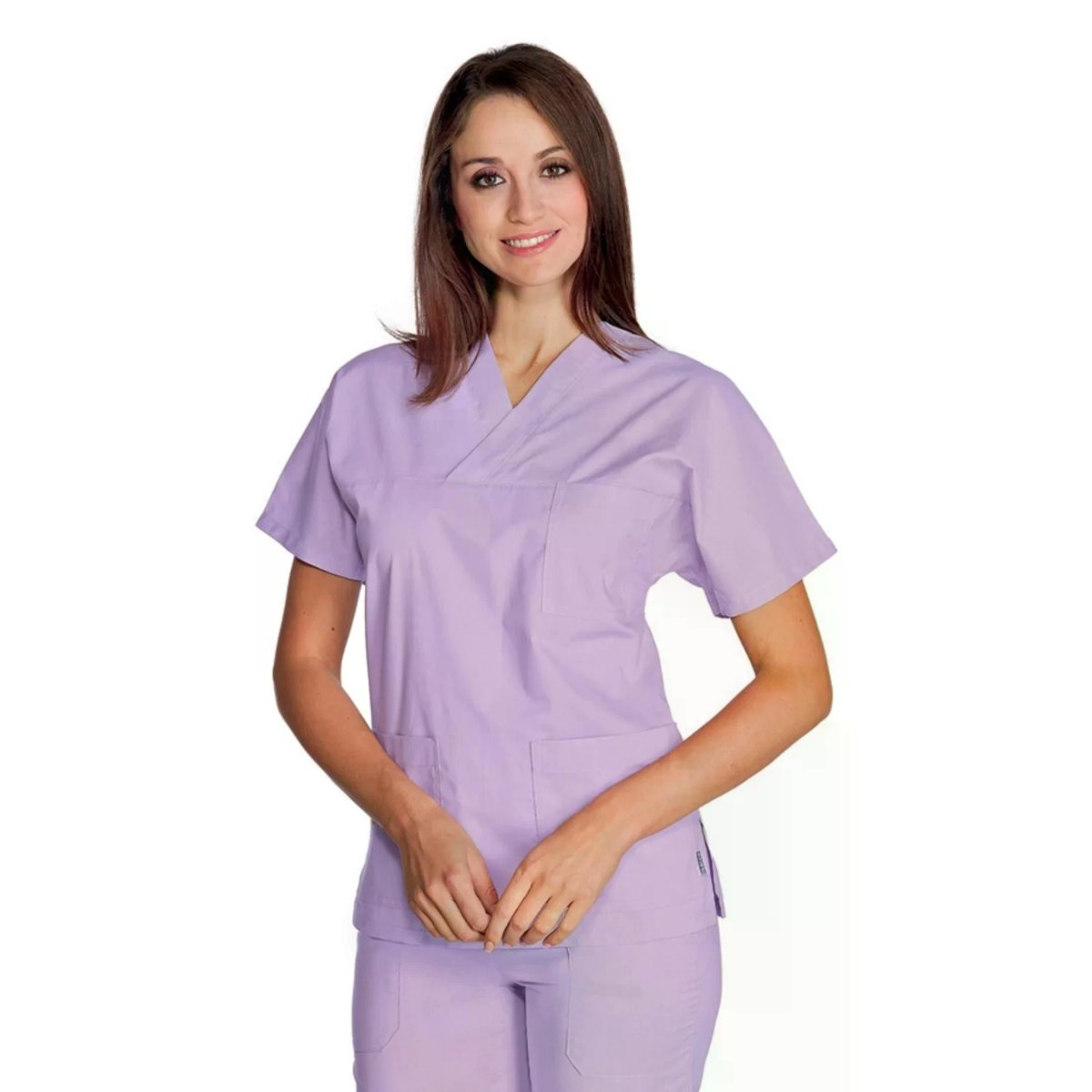 Casacca Sanitaria Unisex Isacco Collo a V 100% Cotone Mezza Manica con 3 Tasche thumbnail 6