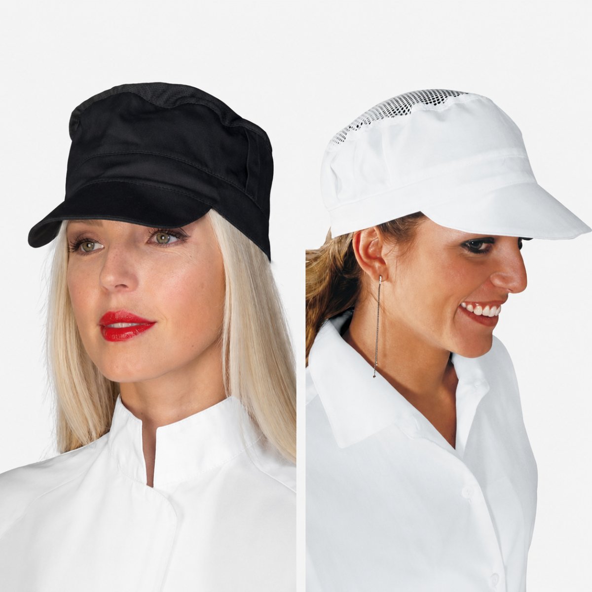 Cappello Charly Isacco con Rete Traspirante e Visiera Regolabile per Cucina e Ristorazione