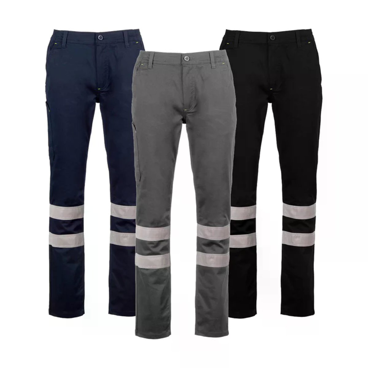 Pantalone da Lavoro Stretch ENGINE STRETCH REFLEX con Bande Retroriflettenti