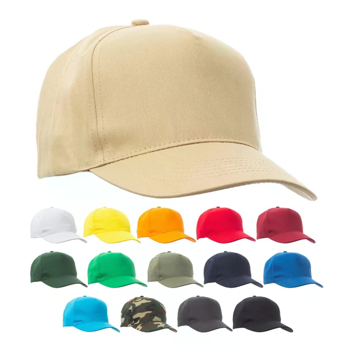 Cappellino NEW YORK Unisex 5 Pannelli in Cotone con Visiera Precurvata