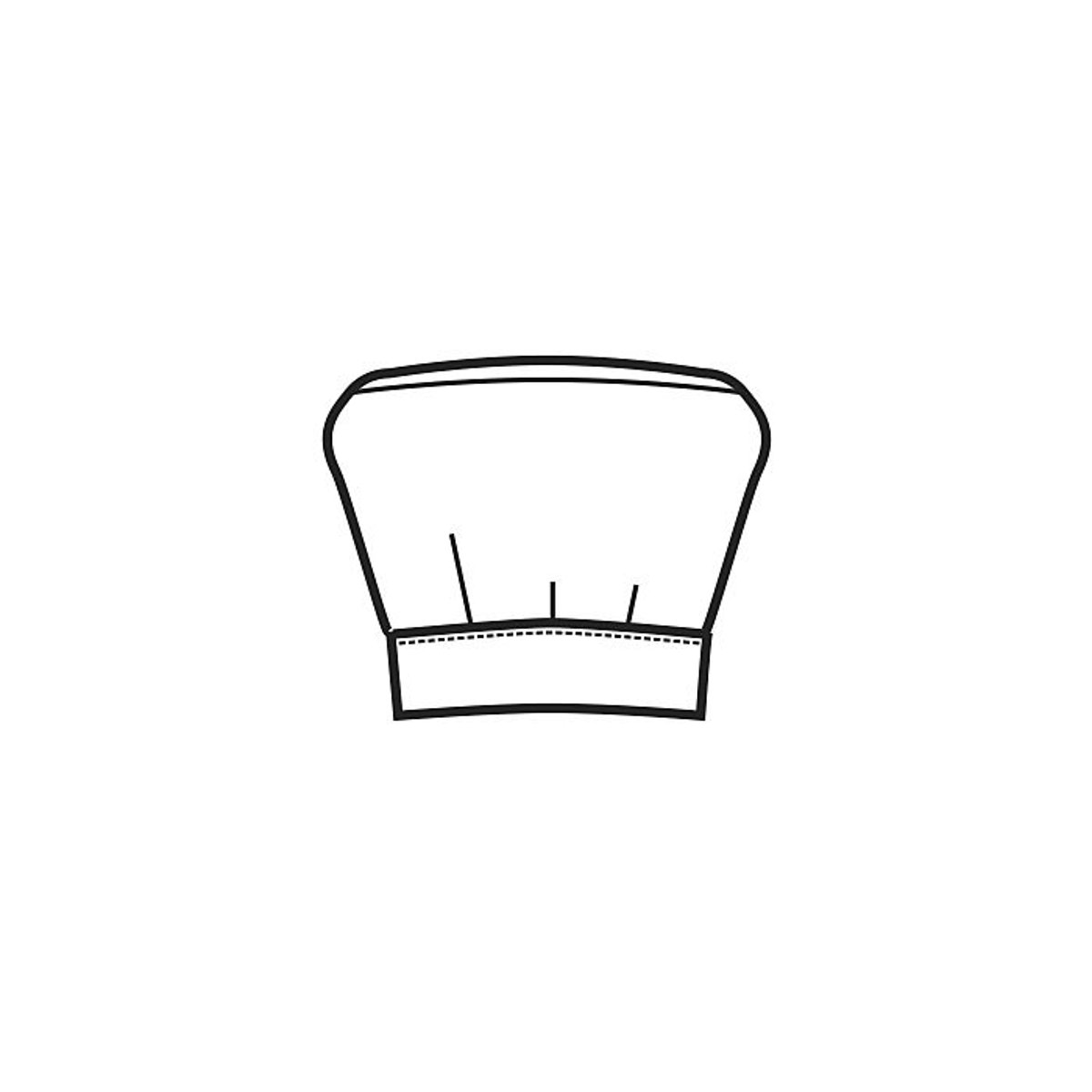 Cappello da Cuoco Isacco Regolabile con Velcro – Bianco e Nero thumbnail 5