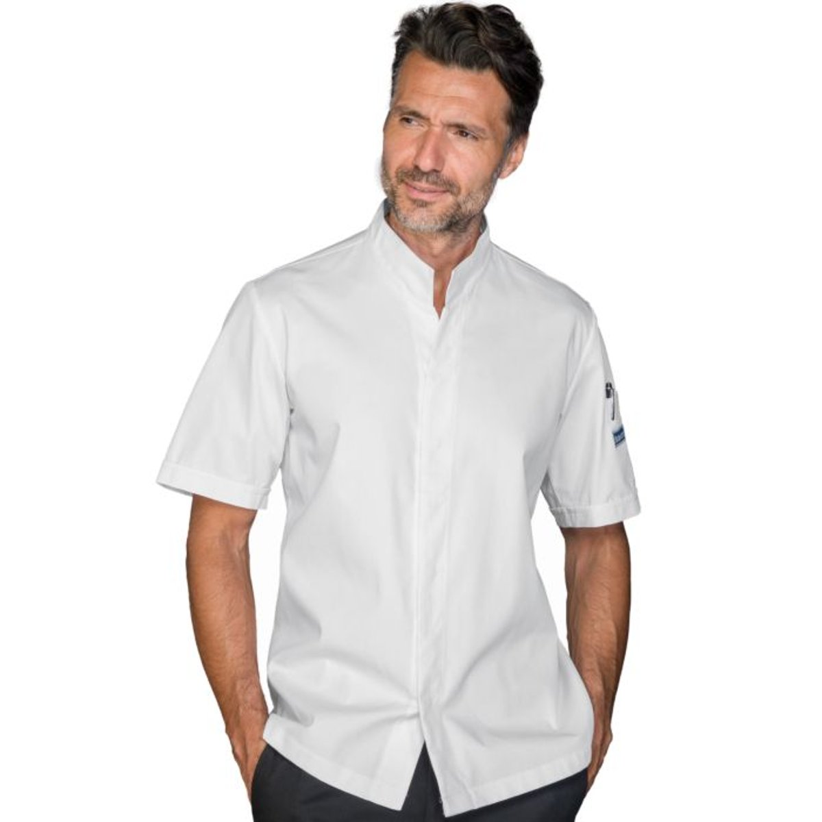 Giacca da Cuoco Sincler Slim Isacco Unisex Mezza Manica Superdry con Rete Microforata thumbnail 5