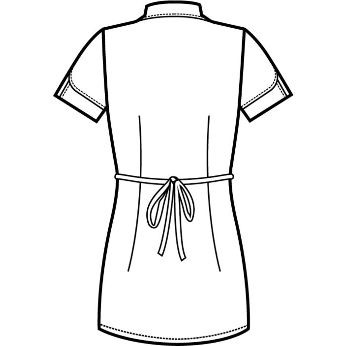 Kimono Tahiti Isacco Donna per Estetista, Parrucchiera e Massaggiatrice in Tessuto Bohème thumbnail 3