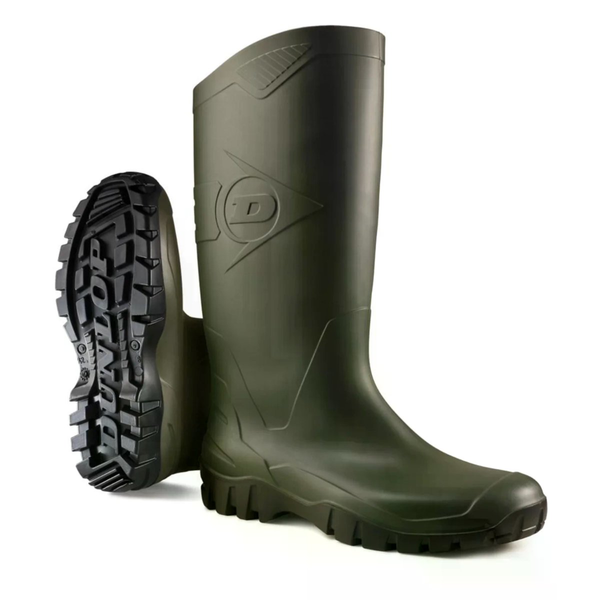 Stivali da Lavoro Dunlop K680011 in PVC Verde Impermeabili per Caccia, Pesca e Agricoltura
