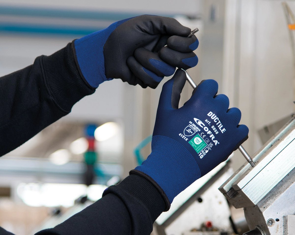Guanti da Lavoro Cofra DUCTILE in Schiuma di Nitrile, Traspiranti e Touch Screen thumbnail 2