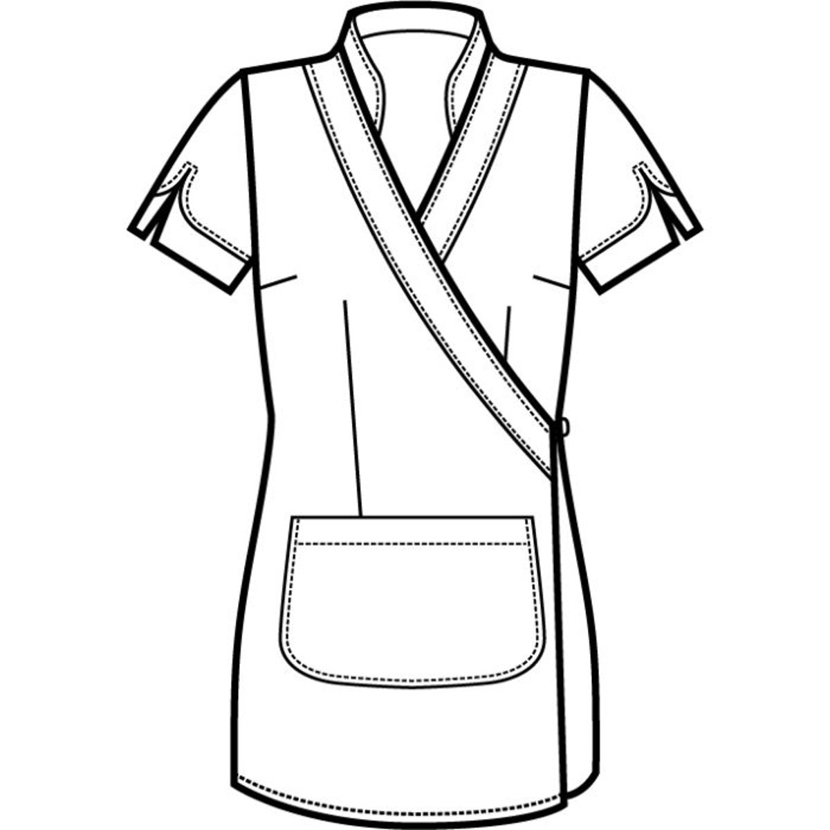 Kimono Tahiti Isacco Donna per Estetista, Parrucchiera e Massaggiatrice in Tessuto Bohème thumbnail 2