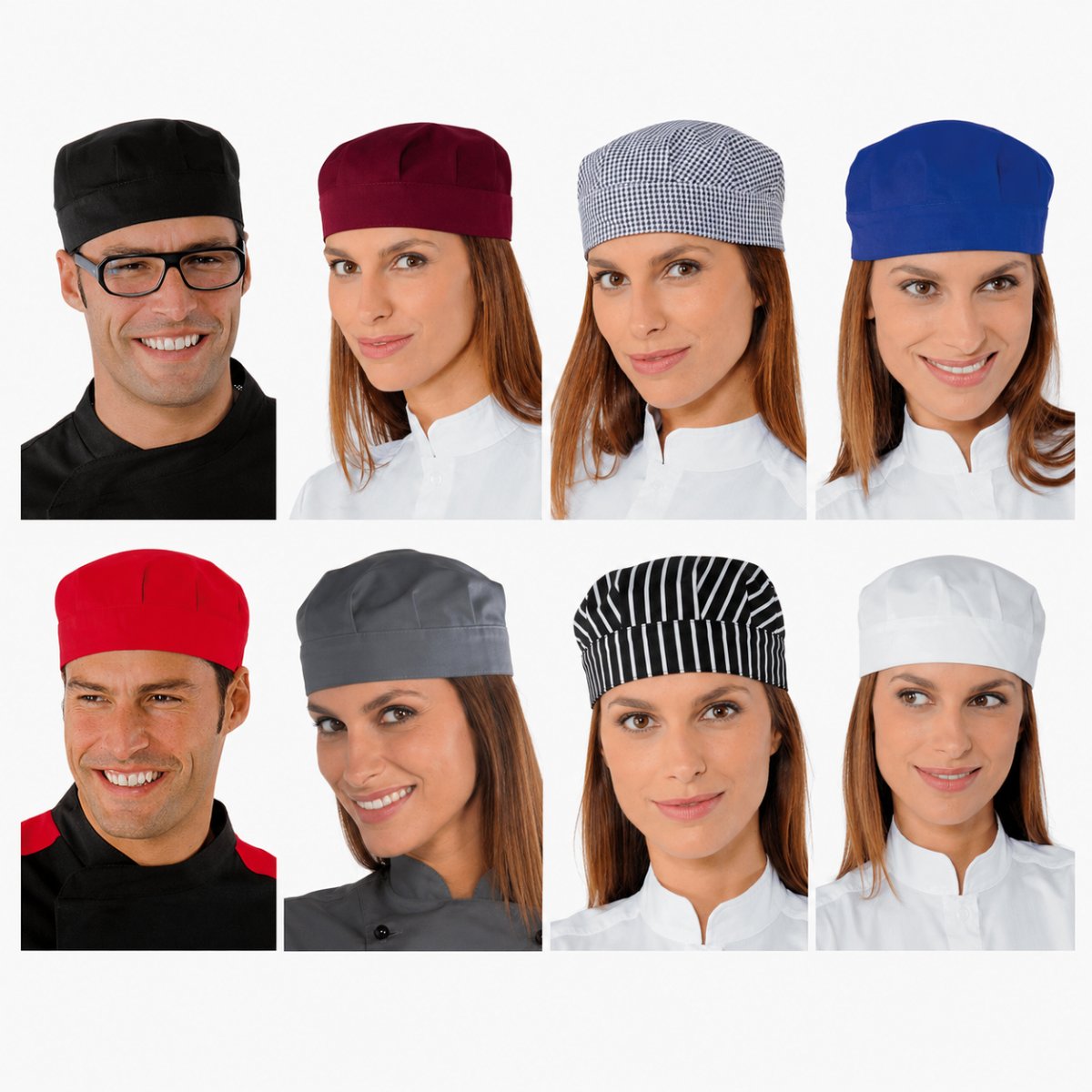 Cappello da Cucina Bob Isacco Regolabile con Velcro per Cuoco e Ristorazione