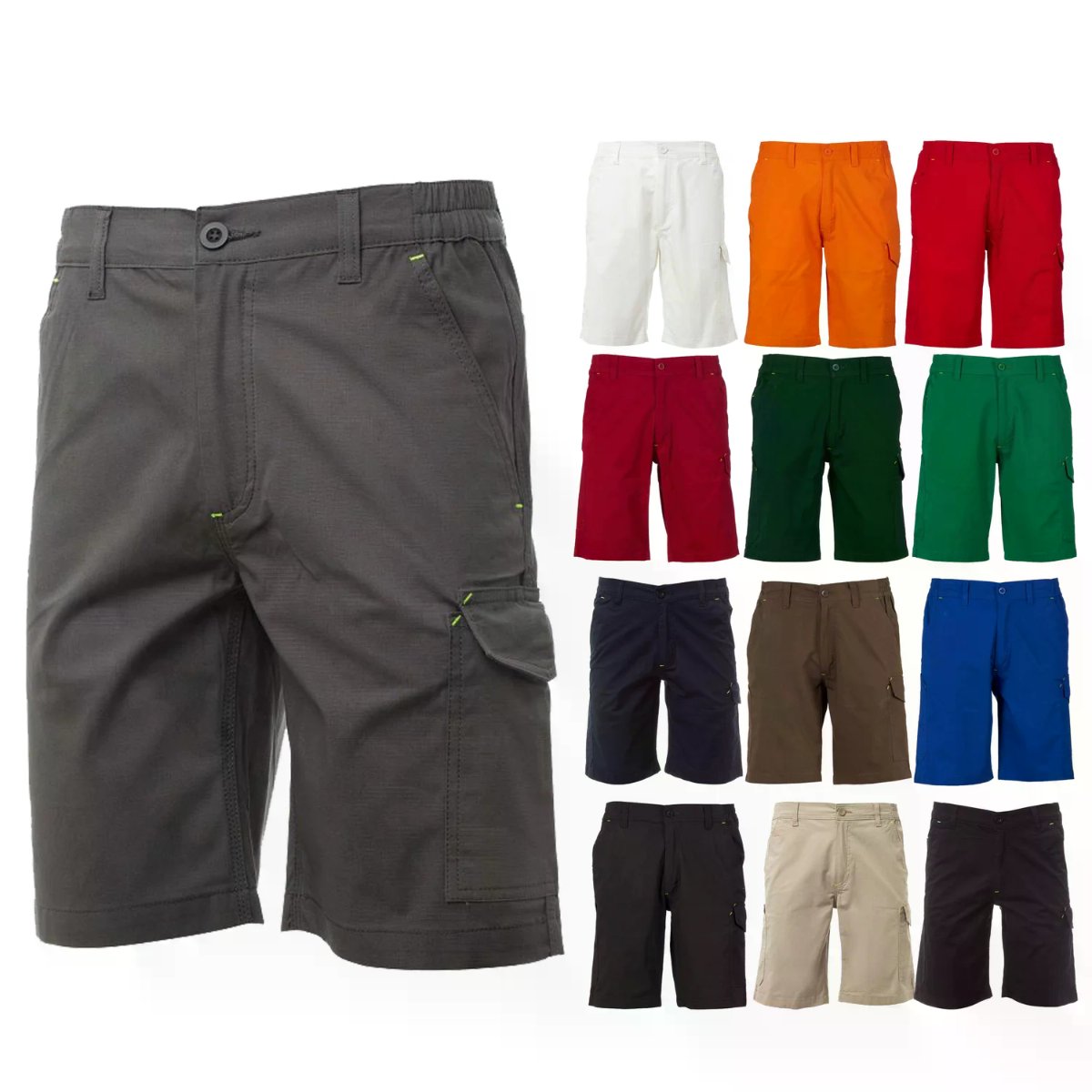 Bermuda da Lavoro SERVICE STRETCH Uomo in Mini Ripstop Stretch Multitasche