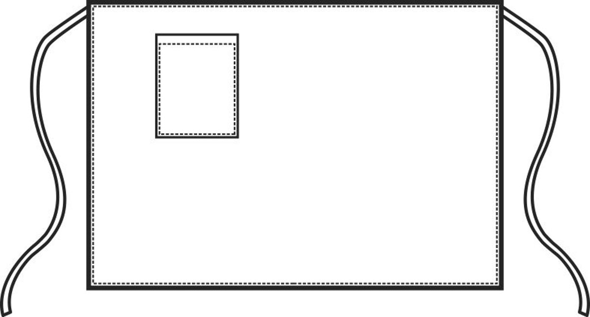 Grembiule Dakar Isacco 100x70 cm con Tasca e Lacci da 90 cm per Cameriere e Ristorazione thumbnail 2