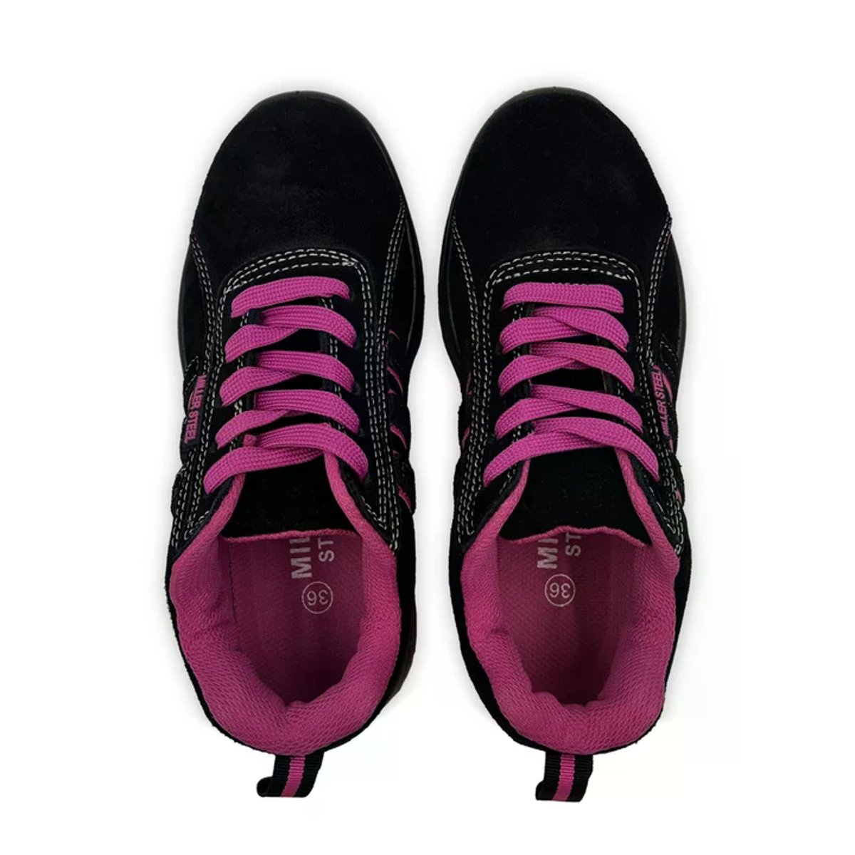 Scarpe Antinfortunistiche 1816 NERO/FUXIA S1P SRC Basse con Puntale in Alluminio thumbnail 3