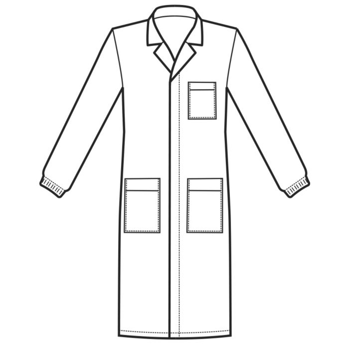 Camice da Laboratorio Uomo Isacco Manica Lunga 100 cm Antiacido con Bottoni a Pressione thumbnail 4